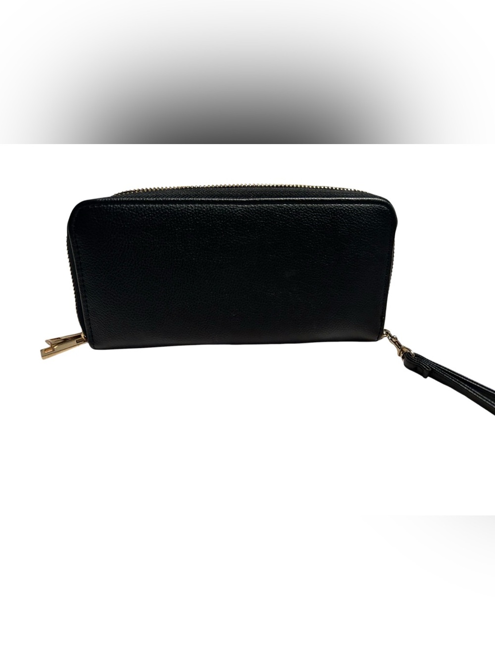 A new day Classic Black Leather Zip Wallet